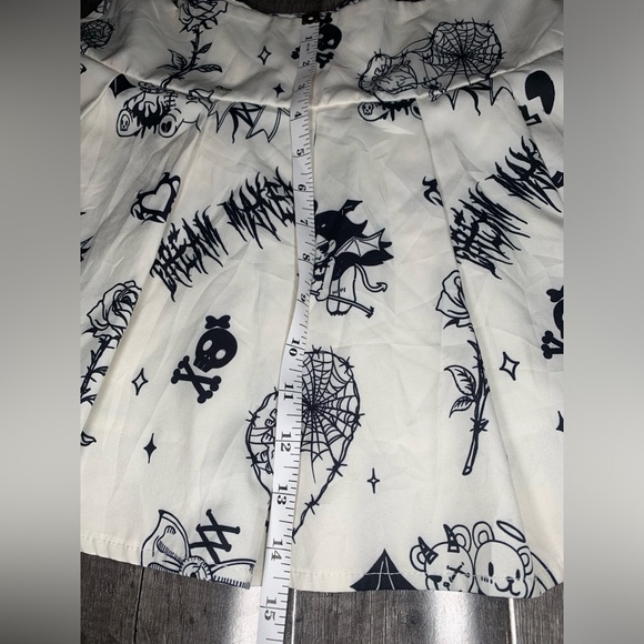 Kawaii Cartoon All Over Graphic Goth Skater Skirt  Halloween Skirt - Picture 9 of 9
